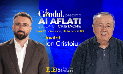 „ai-aflat!-cu-ionut-cristache”-incepe-luni,-17-noiembrie,-de-la-ora-1500,-live-pe-gandul.-invitat:-ion-cristoiu