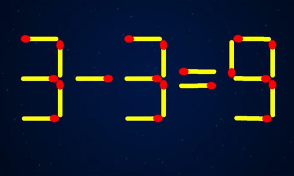 test-iq-exclusiv-pentru-genii-|-3-3=9-este-gresit.-pentru-a-corecta-egalitatea,-mutati-2-chibrituri