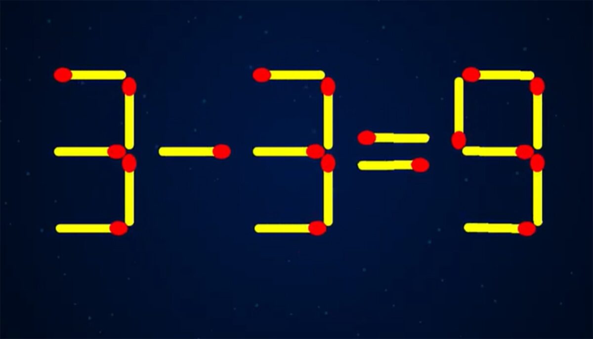 test-iq-exclusiv-pentru-genii-|-3-3=9-este-gresit.-pentru-a-corecta-egalitatea,-mutati-2-chibrituri